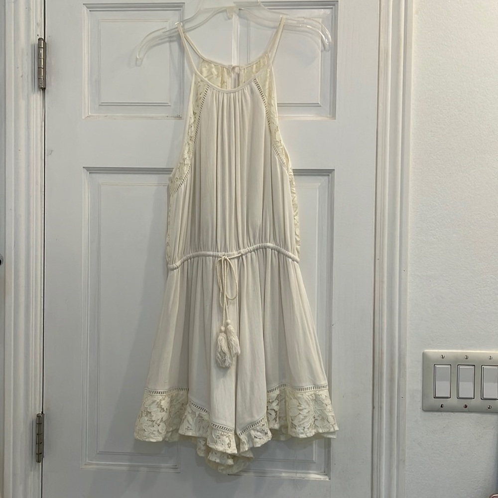 Seek the Label White Lace Romper